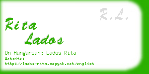 rita lados business card